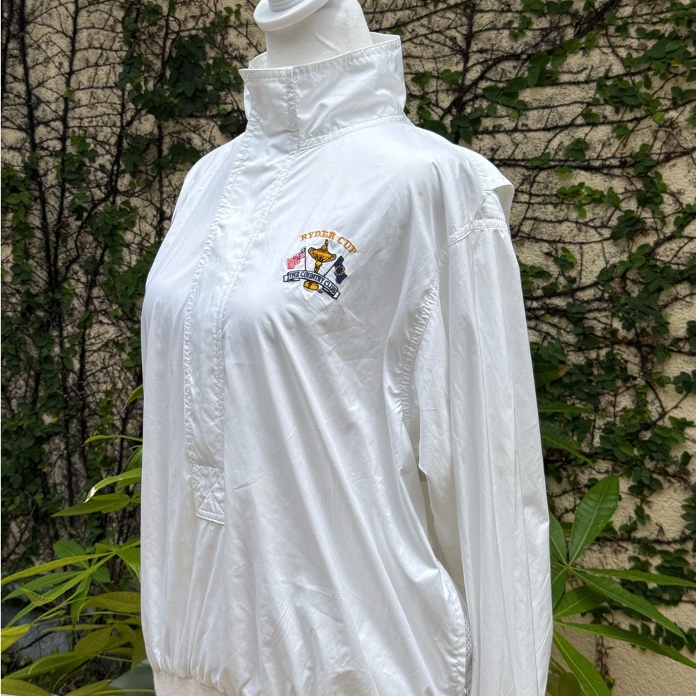 1990 Polo Ralph Lauren Ryder Cupwhite wind white sports bomber jacket - Picture 5 of 11